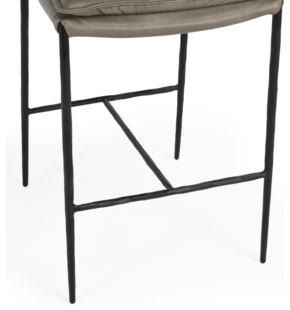 Mayer 26" Counter Stool, Pewter Gray