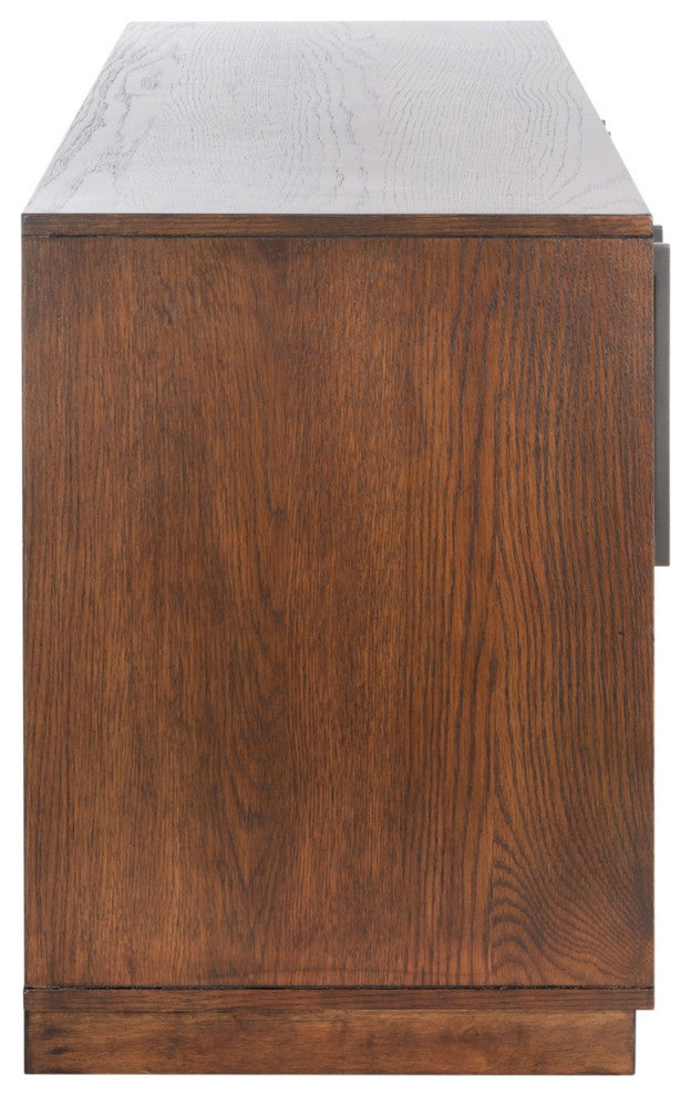 Safavieh Couture Mallory 4 Door Media Stand, Dark Brown