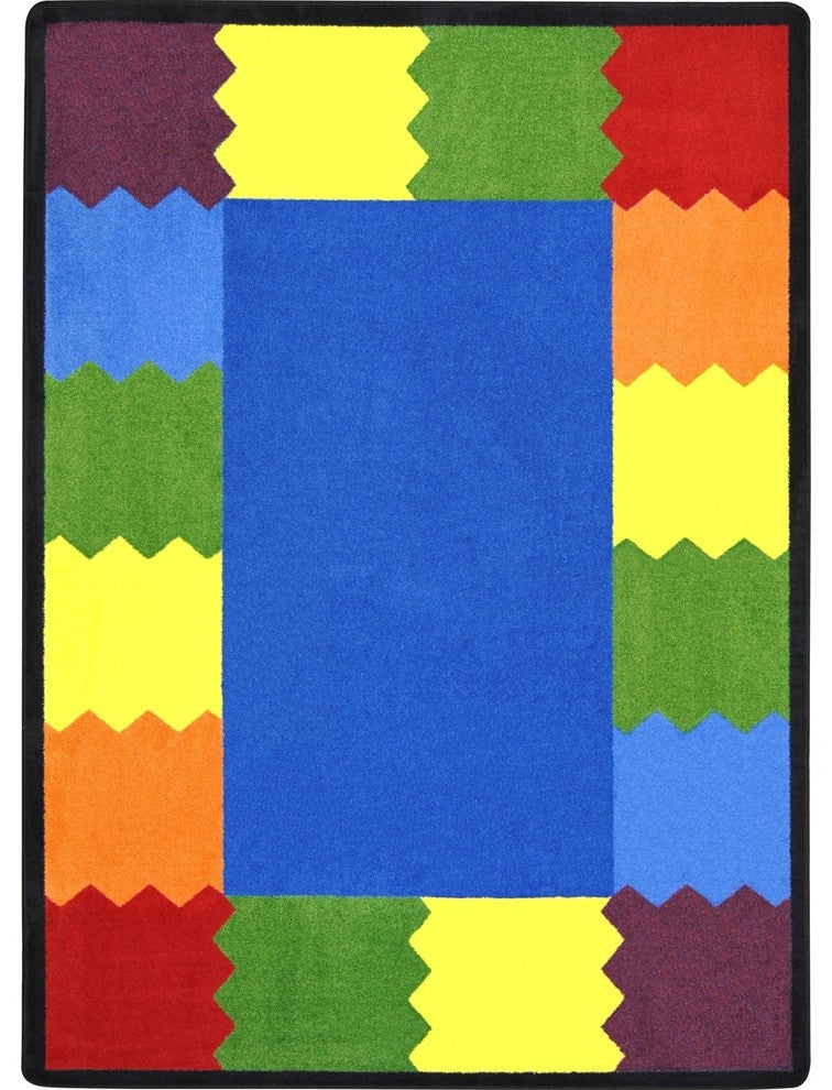 Kid Essentials Rug, Block Party, 5'4"x7'8"