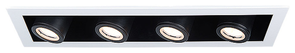 Silo LED Multiple Four-Light non-IC Airtight Housing, Light 3000K, White Black