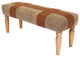 Surya Sacsha Brown Upholstered Bench 19"H X 47"W X 16"D