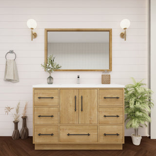 Victoria 48" Solid Wood Bath Vanity, Oak