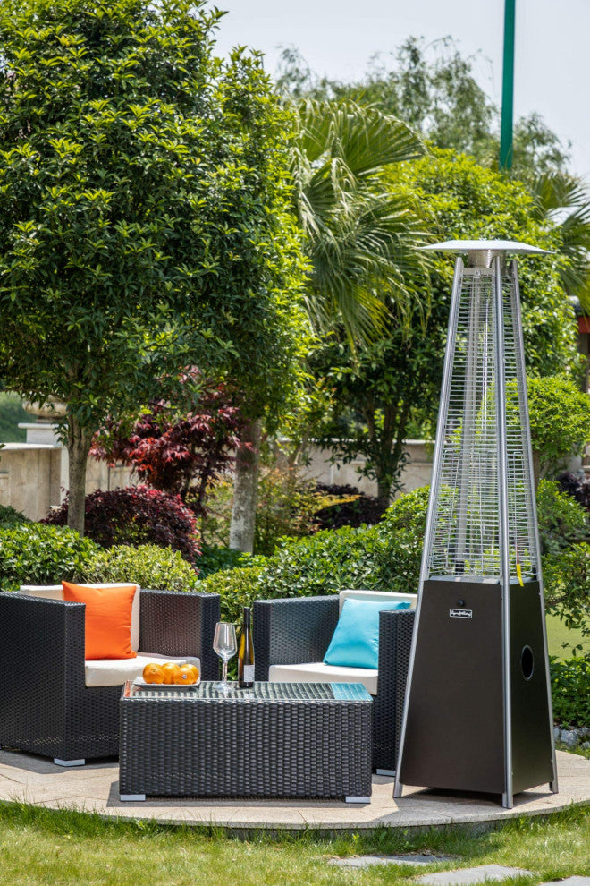 Gewnee Bronze Quartz Glass Tube Patio Heater-Mocha
