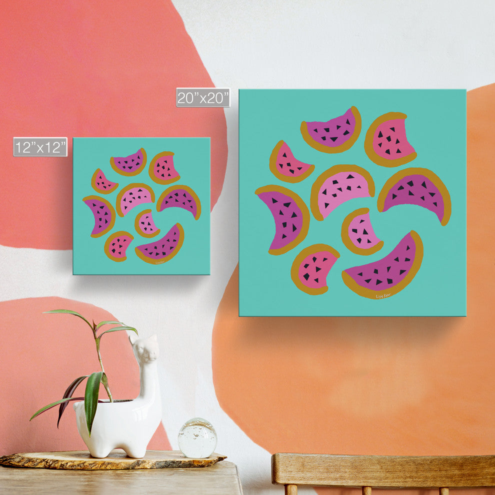 Watermelon Fiesta Wrapped Canvas Tropical Wall Art