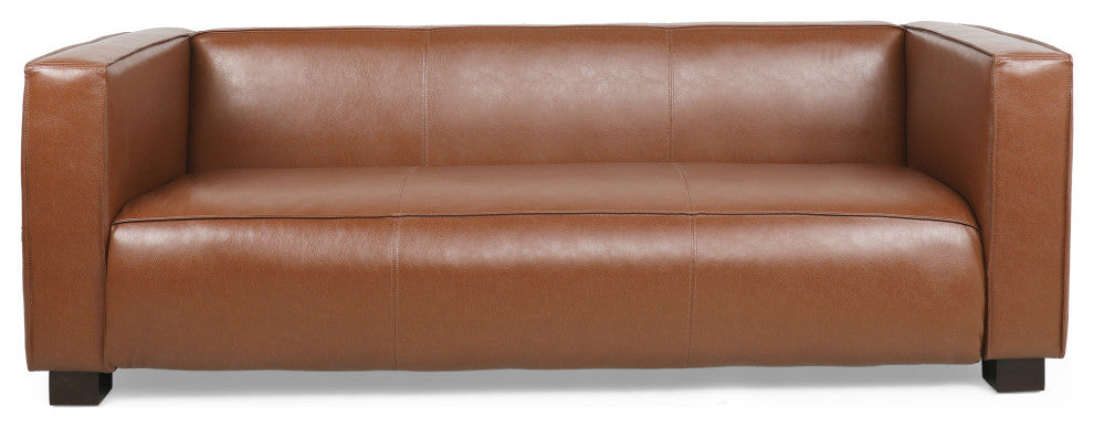 Minkler Contemporary Faux Leather 3 Piece Club Chair and Sofa Set