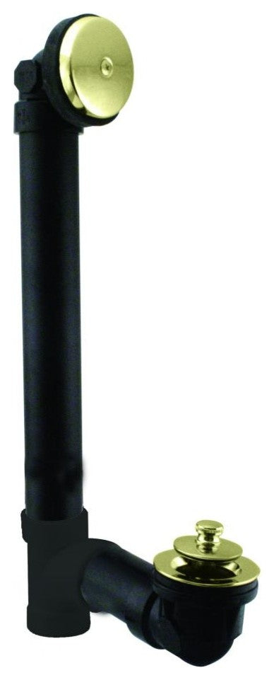 Twist & Close Sch. 40 ABS Bath Waste With One-Hole Elbow In Oil Rubbed Bronze, Polished Brass