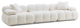 Calliope Cream Vegan Shearling Modular Sofa