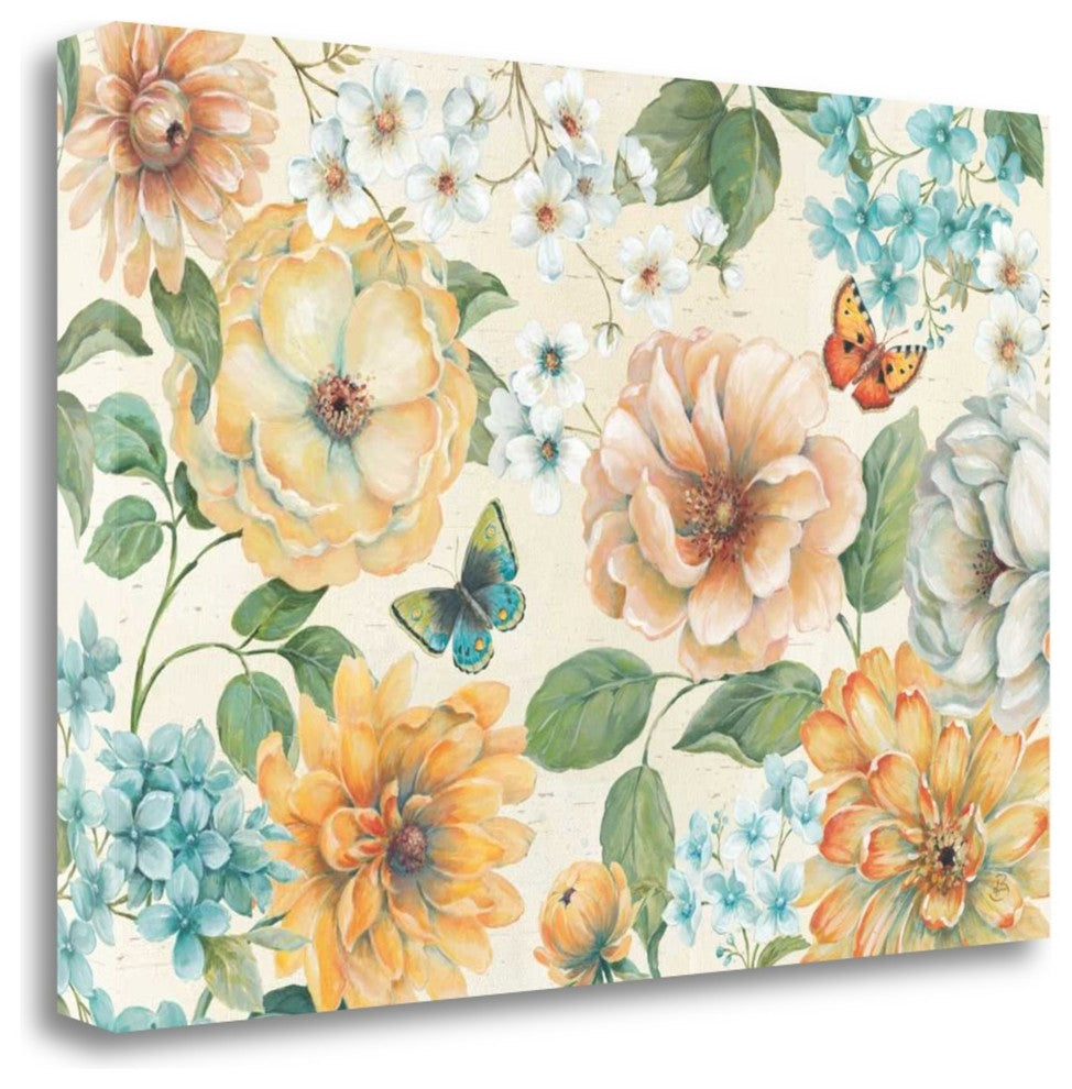 "Butterfly Bloom I" By Daphne Brissonnet, Giclee Print on Gallery Wrap Canvas
