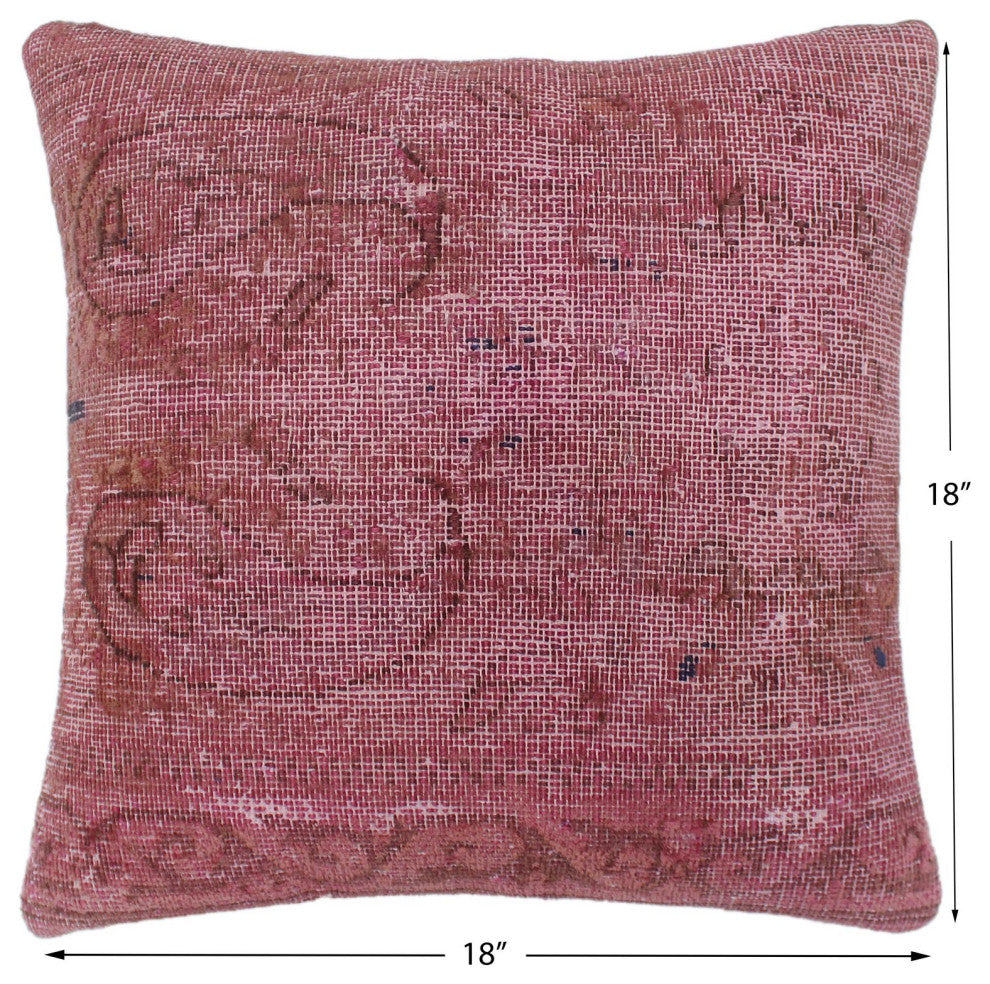 Shabby Chic Greig Vintage Distressed Handmade Rug Pillow
