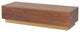 Jakoby Coffee Table in Walnut and Gold Stainless Steel