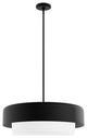 Station Natural Iron, Frosted Cased White Glass 4 Light Pendant Ceiling Light
