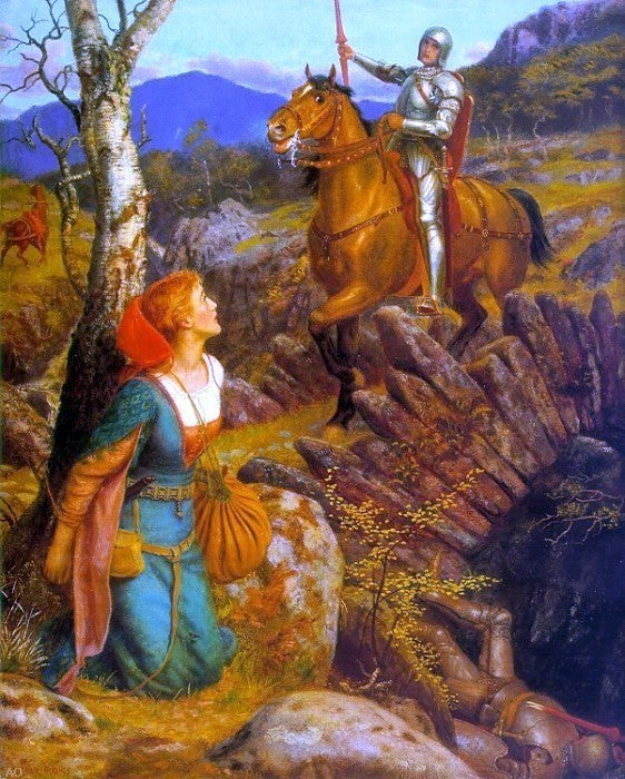 Arthur Hughes Overthrowing of the Rusty Knight Wall Decal Print