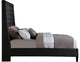 Fritz Velvet Upholstered Bed, Black, Queen