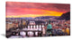 Bridges in Prague Panorama, Landscape Canvas Art Print, 32"x16"