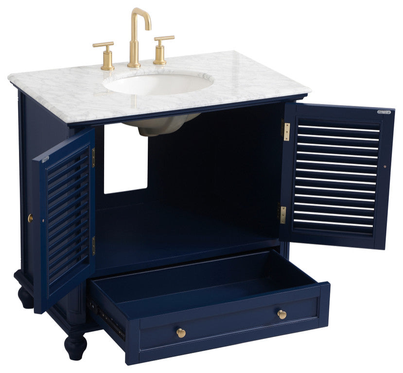 Home Living 36" Single Bathroom Vanity, Blue