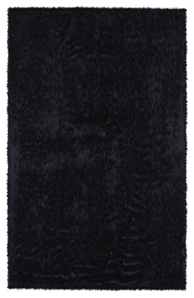Capel Cozy Shag Black 2039_375 Machine Woven Rugs - 7' X 9' Rectangle