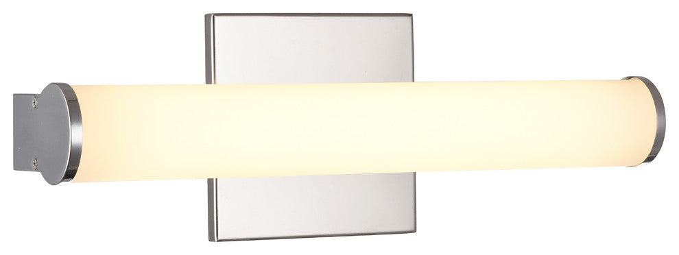 Chrome Frame LED Wall Sconce With Milk White Glass Shade