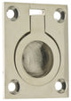 Genuine Solid Brass Flush Ring Pull, Bright Nickel