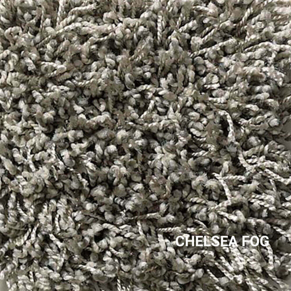 Serenade Indoor Shag Area Rug Carpet Collection, Chelsea Fog, 10x12