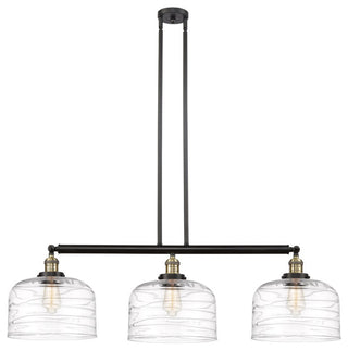 Innovations Bell 3-Light XL Island Light 213-BAB-G713-L, Black Antique Brass