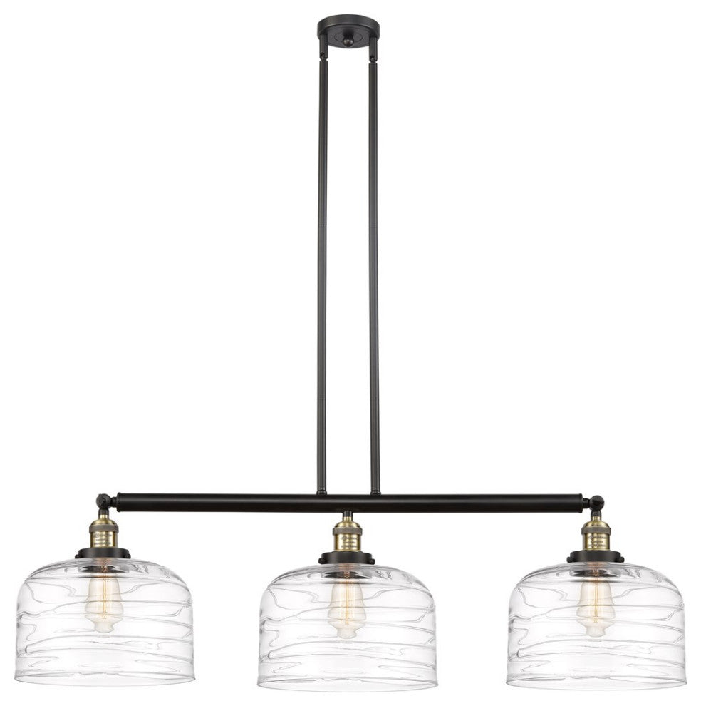 Innovations Bell 3-Light XL Island Light 213-BAB-G713-L, Black Antique Brass