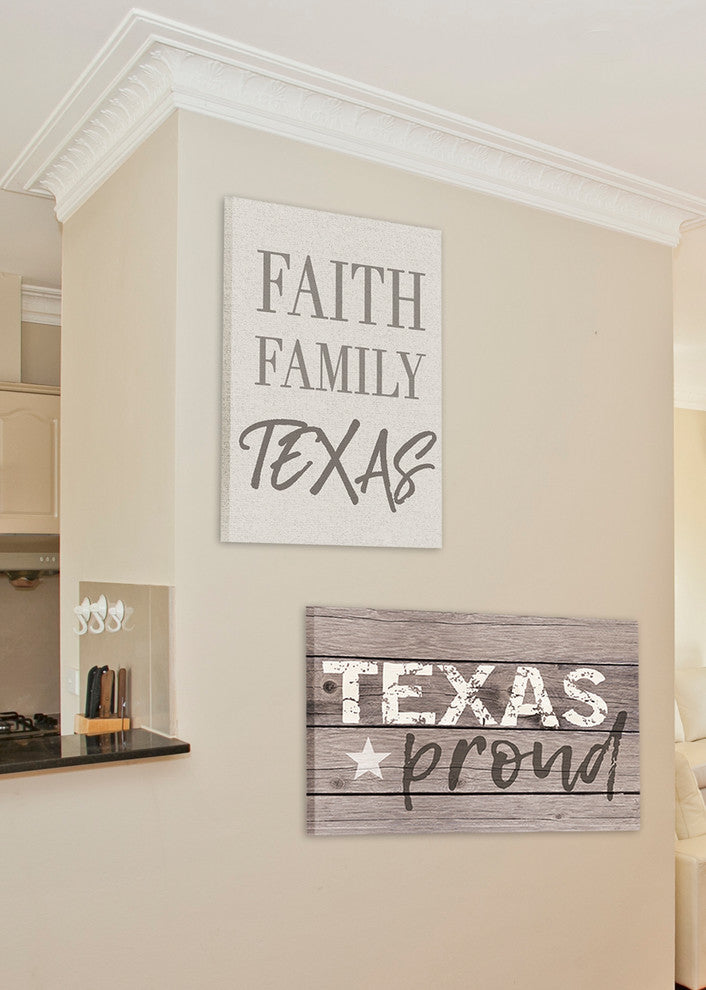 Stupell Industries Texas Proud Typography Lone Star, 24 x 30