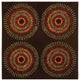 Safavieh Soho soh719b Polka Dots Rug, Brown/Gold, 6'0"x6'0" Square