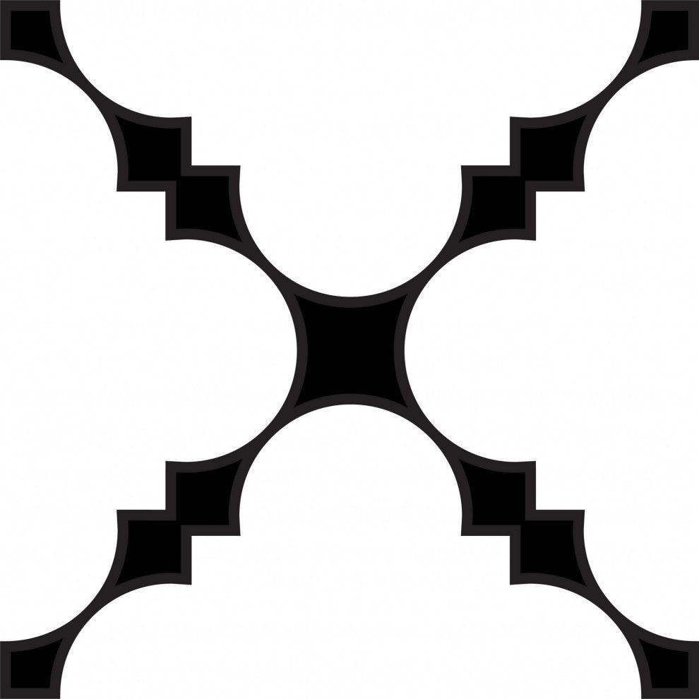 5" X 5" Black And White Tri Peel And Stick Tiles