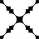 5" X 5" Black And White Tri Peel And Stick Tiles