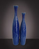 Howard Elliott Cobalt Blue Glaze Ceramic Vases, 2-Piece Set