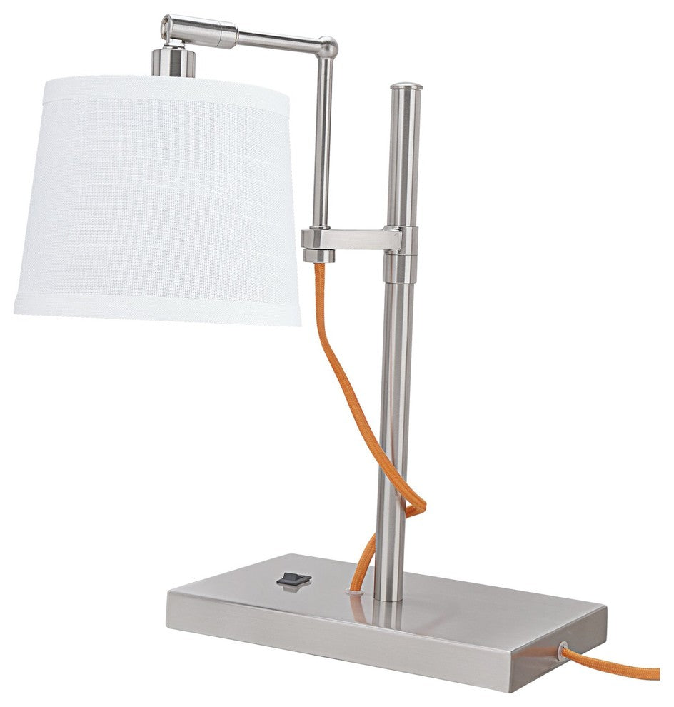 40157-11, 15" Metal Task Lamp, Brushed Nickel