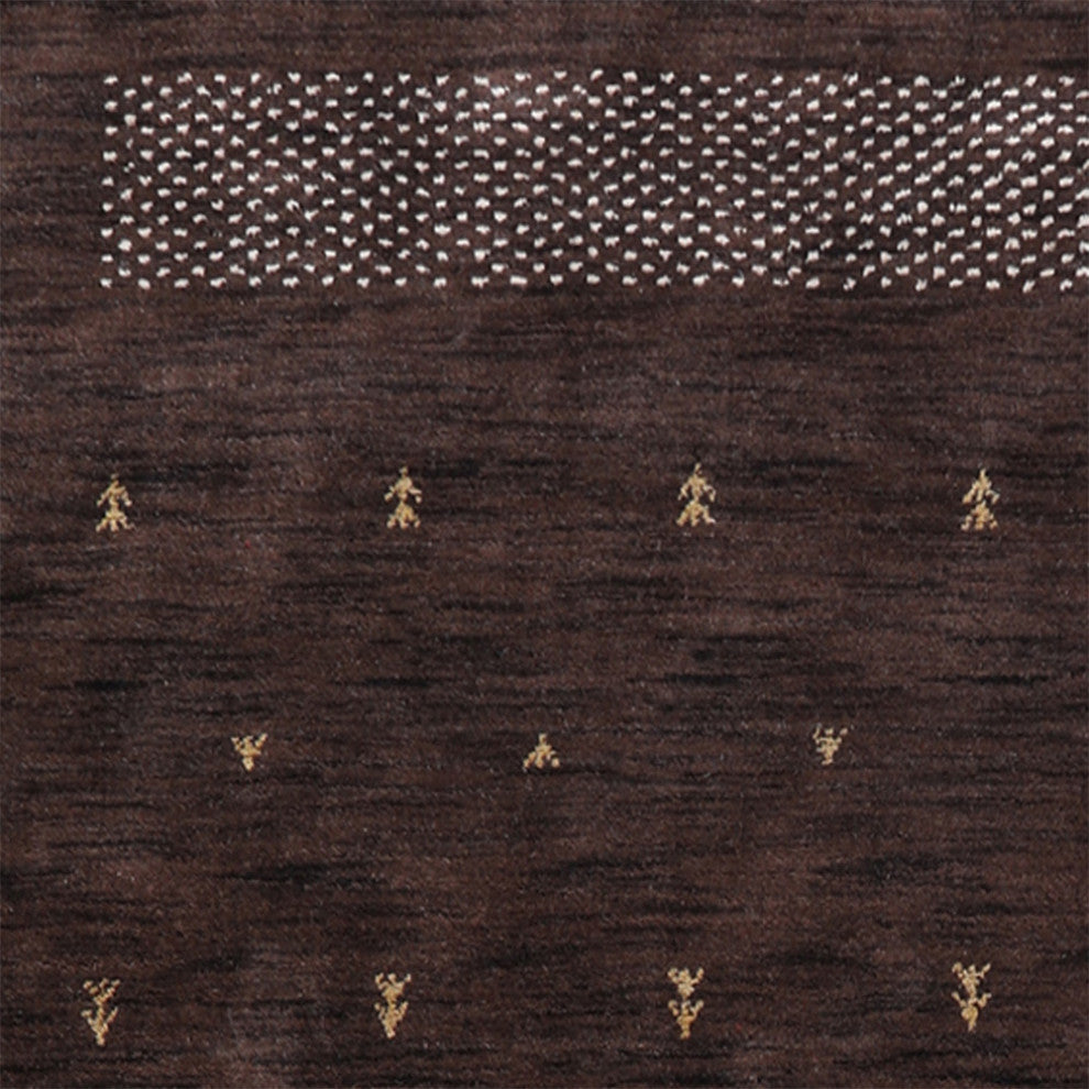 HAND KNOTTED LOOM WOOL ECO-FRIENDLY AREA RUGS - Rectangle, Brown, Contemporary