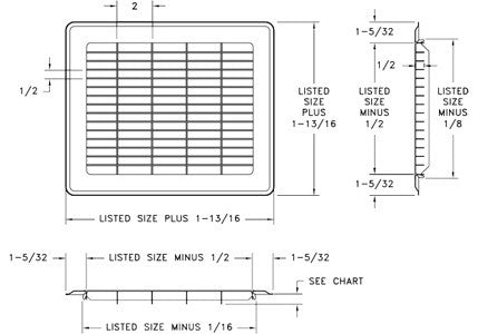 Heavy Gauge Steel Floor Grille, White, 12"x12"