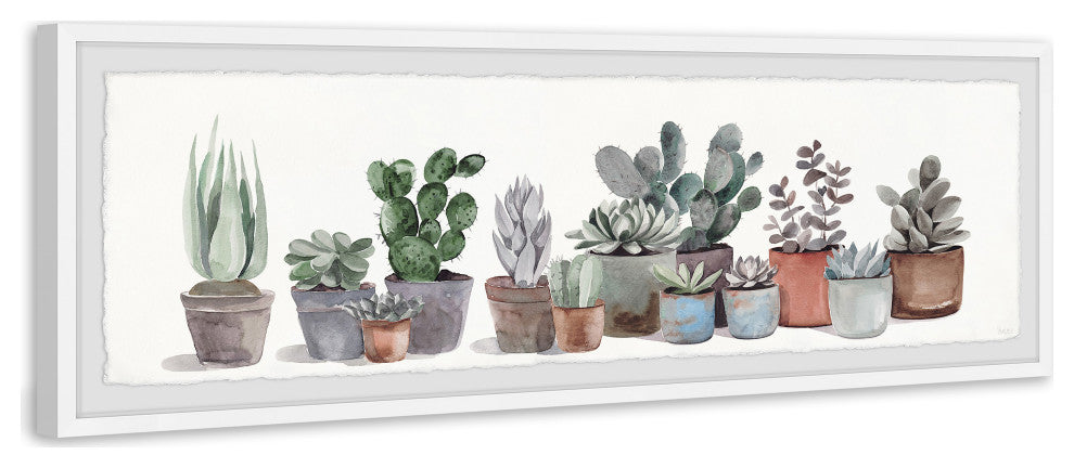 "Bunch of Succulents" Framed Painting Print