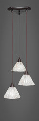 Europa 3-Light Cluster Pendalier, Dark Granite/Italian Ice