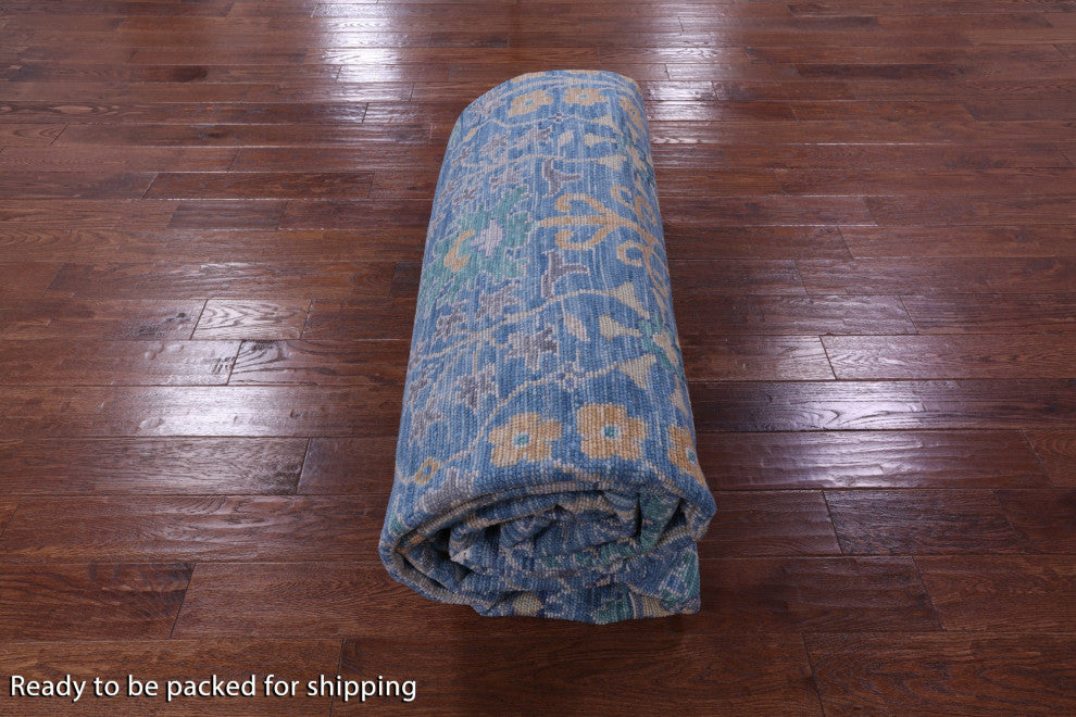 10' 2" X 14' 1" Turkish Oushak Hand Knotted Wool Rug - Q13284