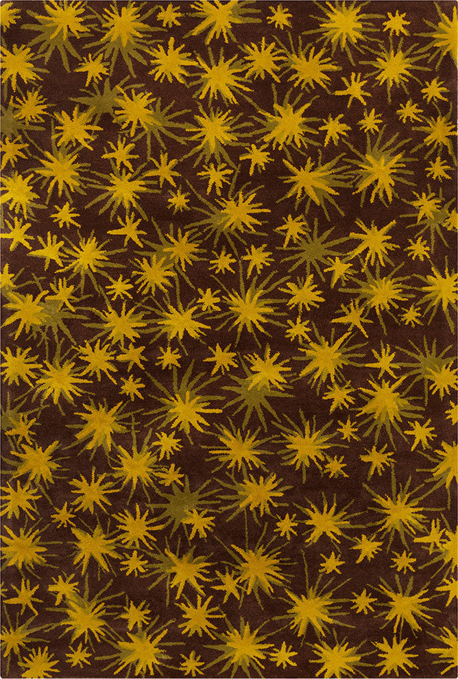 Allie Sparkling Stars Contemporary Area Rug, 5''x7''6"