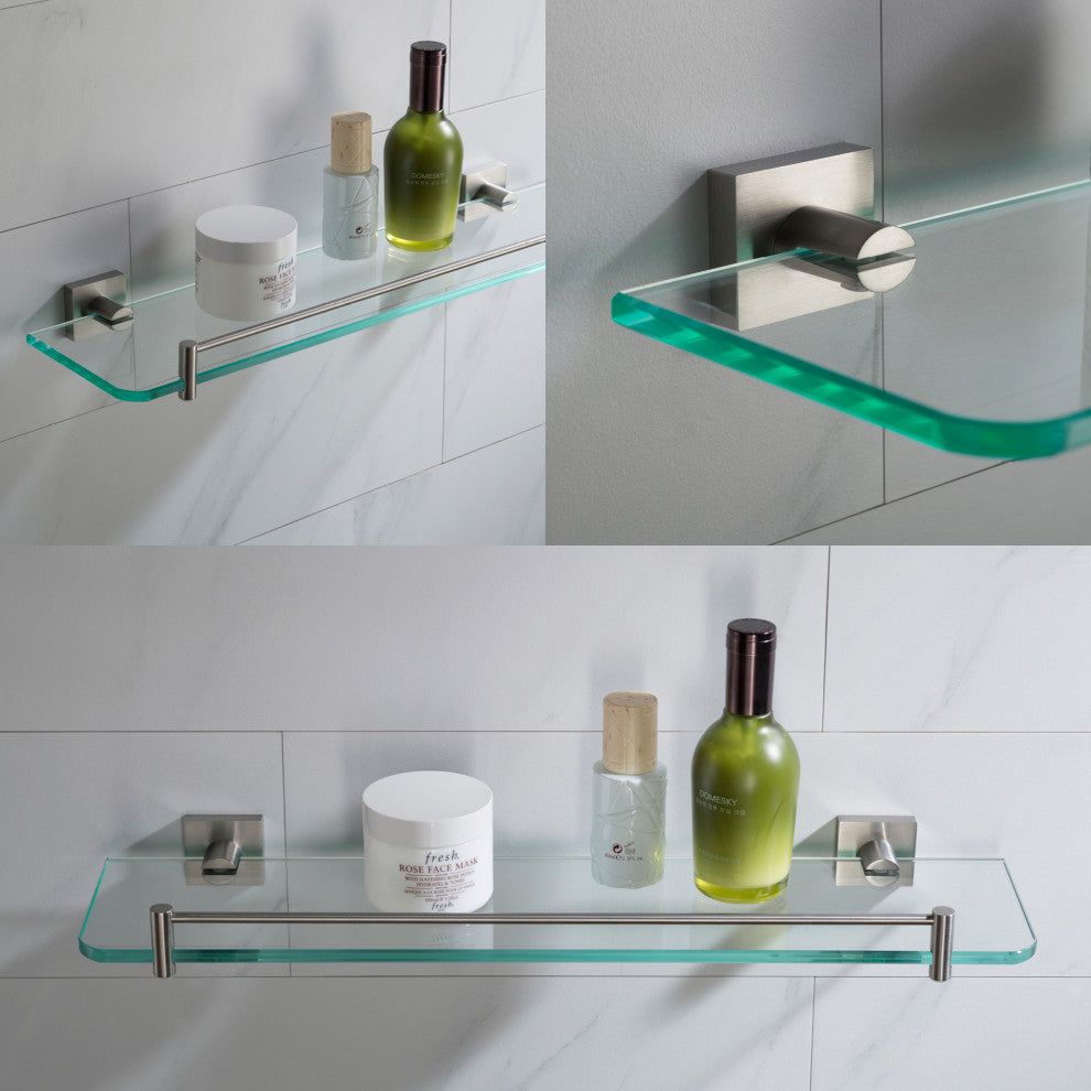 Ventus Bathroom Shelf, Brushed Nickel