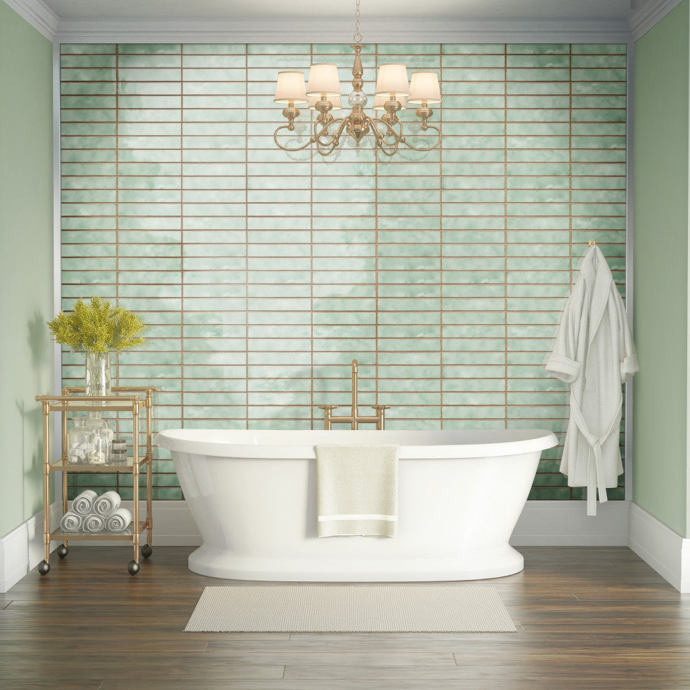 Hudson Studio Soho Brick Mint Ceramic Wall Tile