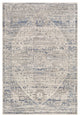 Surya Porto POO-2301 6'7"x9' Rug, White/Light Gray/Dark Blue