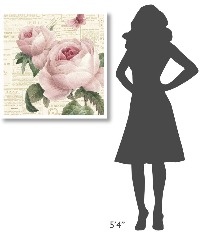 "Roses in Paris VI" Digital Paper Print by Katie Pertiet, 32"x32"
