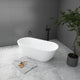 Acrylic Freestanding Soaking Bathtub in White, 55"œ28"?