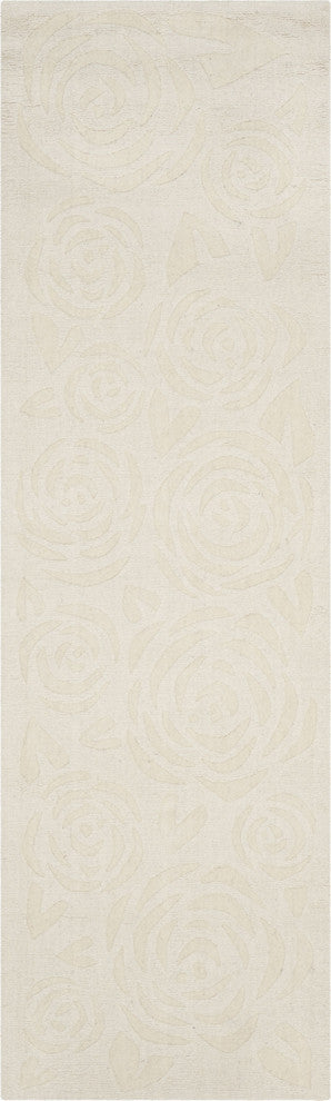 Safavieh Martha Stewart Msr4618C Floral Rug, Glass Of Milk, 2'3"x8'0" Runner