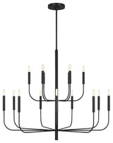 Generation Lighting, EC10015AI, Large Two-Tier Chandelier, Aged Iron