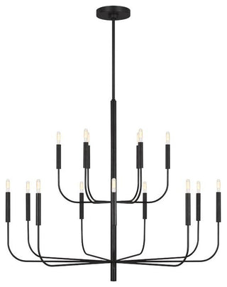 Generation Lighting, EC10015AI, Large Two-Tier Chandelier, Aged Iron