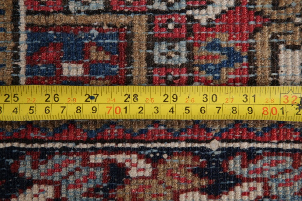 Consigned, Handmade Wool Vintage Persian Oriental Area Rug, Red, 4'8"X3'1"