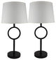 Urbanest Set of 2 Madison Table Lamps, Oil-Rubbed Bronze With Cream Shades