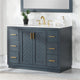 Gazsi 48" Single Bathroom Vanity Set in Charcoal Blue without Mirror