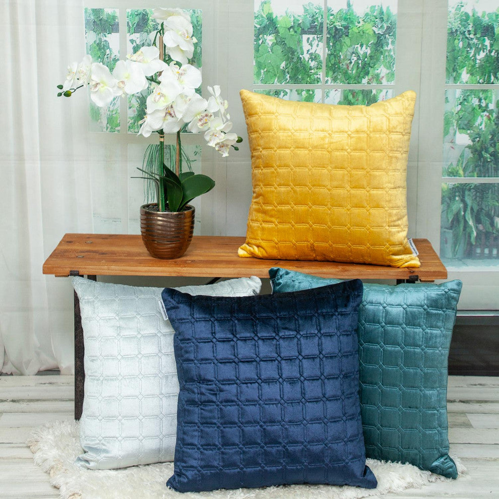 Parkland Collection Marrisa Yellow Throw Pillow