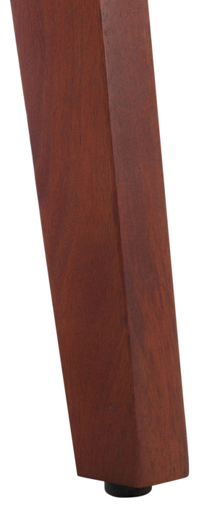 Safavieh Helley Ceramic Accent Table, White/Walnut